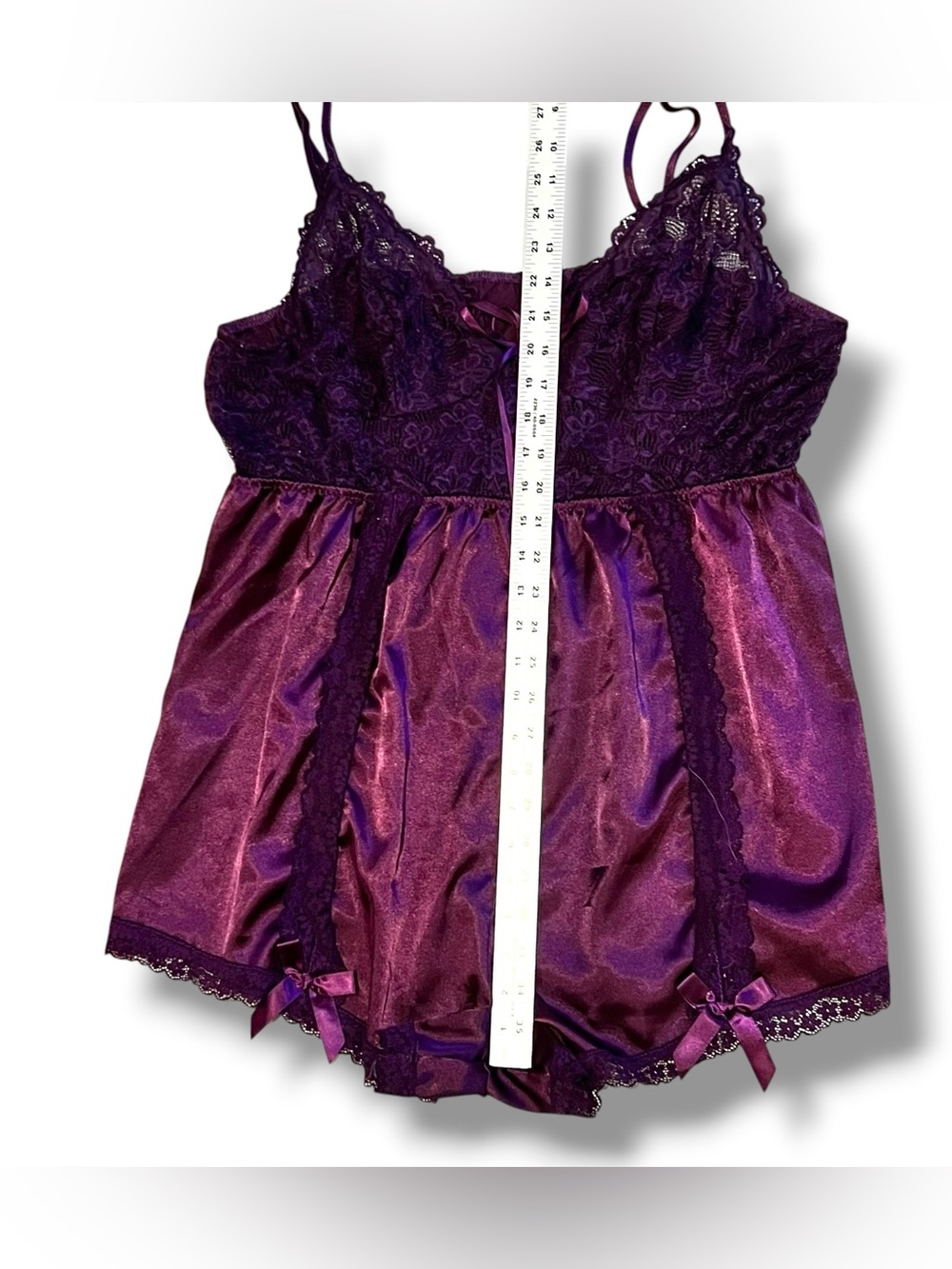 Sexy Bodysuit Playsuit Teddy Romper Lingerie Purple Plus Size 3XL C-9 - Picture 9 of 9